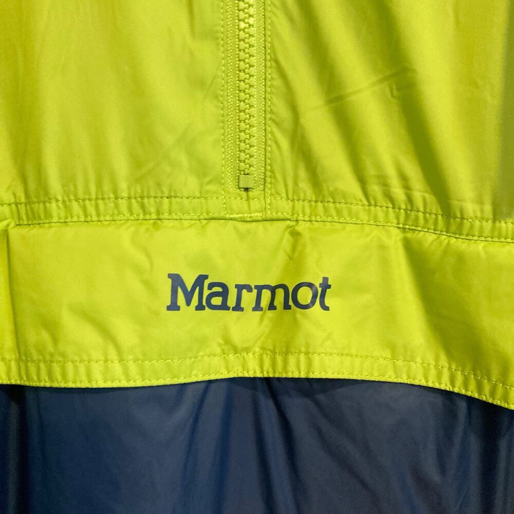 Marmot Lime Green Blue Anorak 3M Thinsulate Lightweight Macaw Coat Size Large - Picture 11 of 16